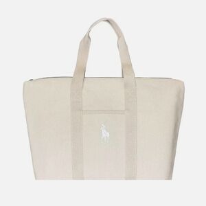 Polo RALPH Lauren Romance Canvas Tote Bag WEEKENDER travel gym Beige- NEW